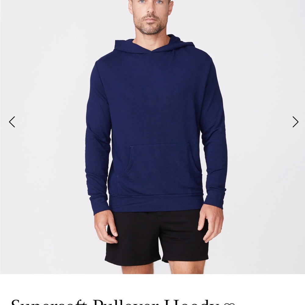MONROW Men's Navy Hoodie Large casual wear